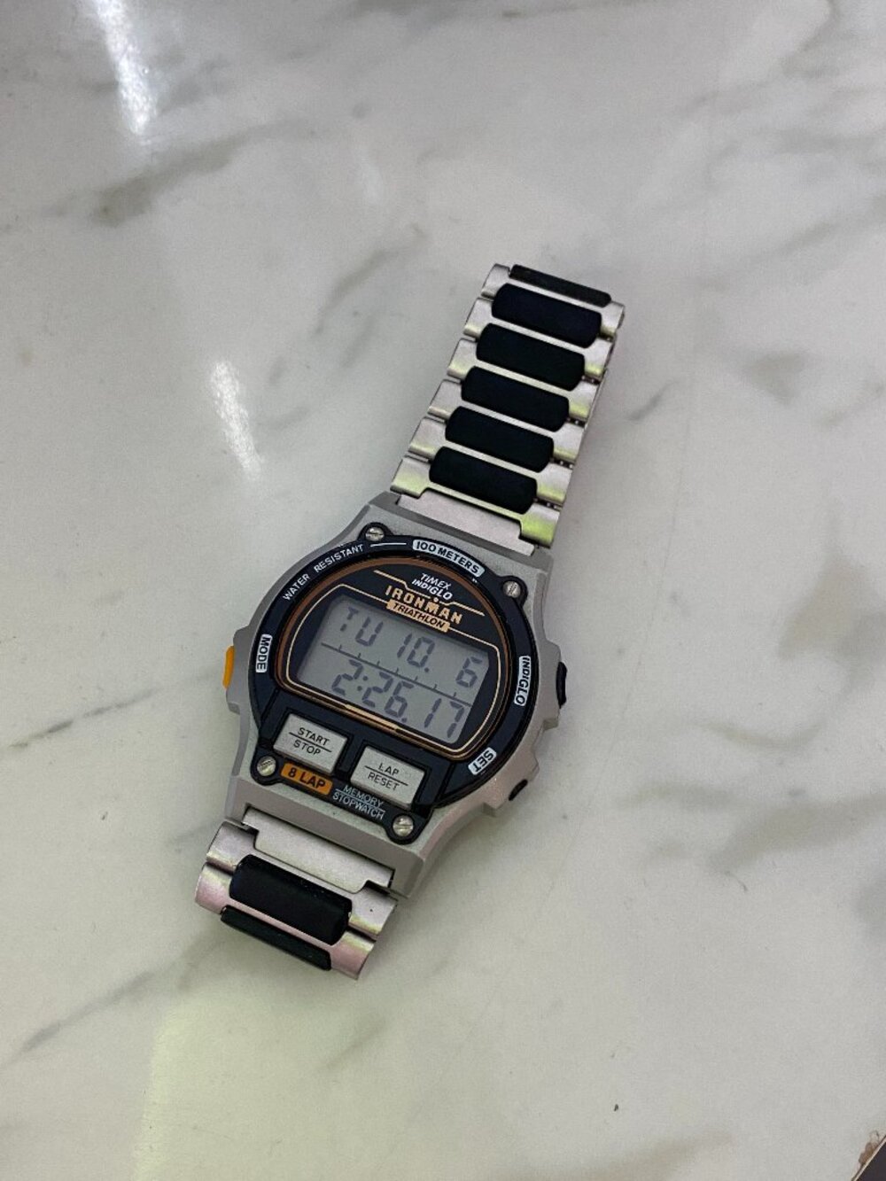 Vintage 1994 Timex Ironman Triathlon 8-Lap Indiglo Digital Watch preowned